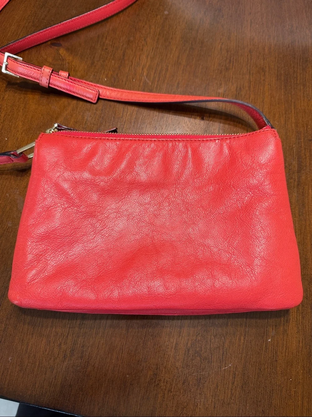 kate spade Coral-Red Leather Crossbody Bag